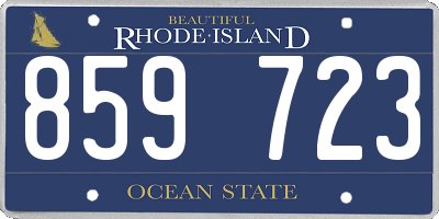 RI license plate 859723