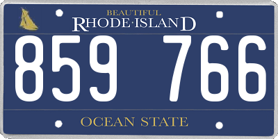 RI license plate 859766
