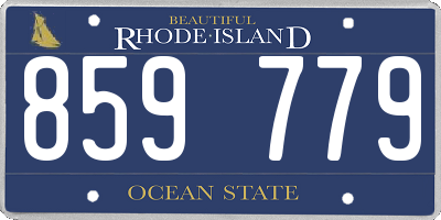RI license plate 859779