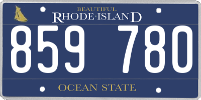 RI license plate 859780