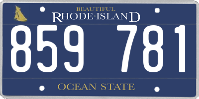 RI license plate 859781