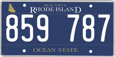 RI license plate 859787
