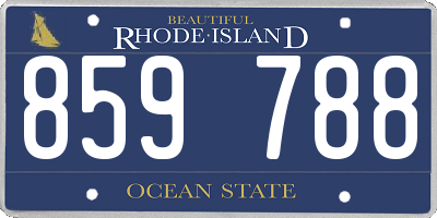 RI license plate 859788