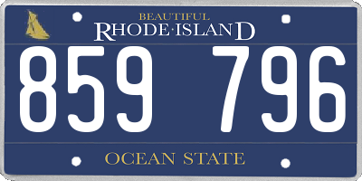 RI license plate 859796