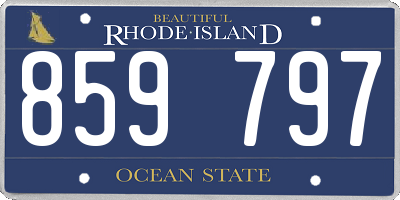 RI license plate 859797