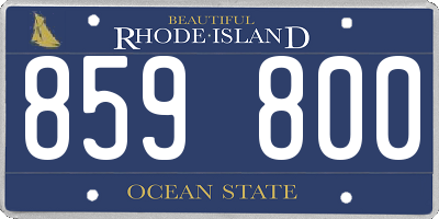 RI license plate 859800