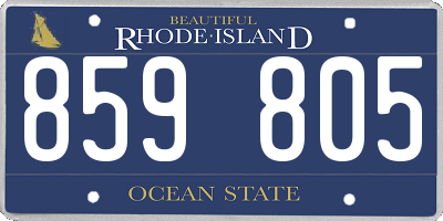 RI license plate 859805