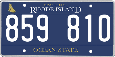 RI license plate 859810