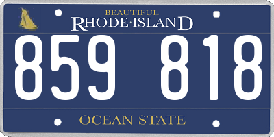 RI license plate 859818
