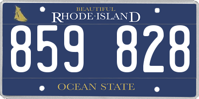 RI license plate 859828