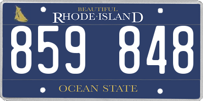 RI license plate 859848