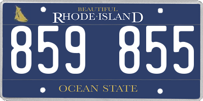 RI license plate 859855