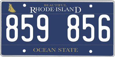 RI license plate 859856
