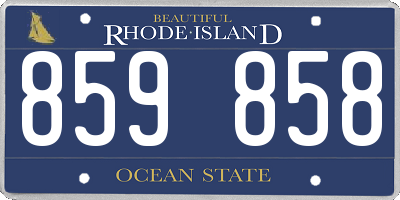 RI license plate 859858