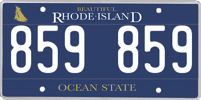 RI license plate 859859