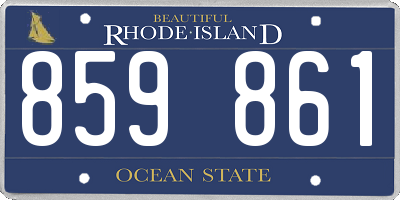 RI license plate 859861