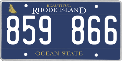 RI license plate 859866