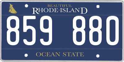 RI license plate 859880