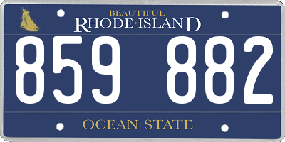 RI license plate 859882