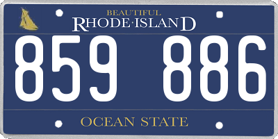 RI license plate 859886