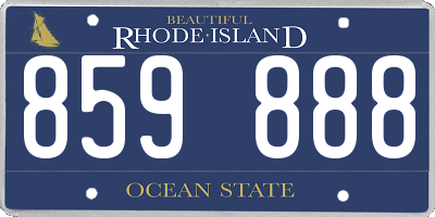 RI license plate 859888