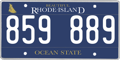 RI license plate 859889