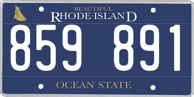 RI license plate 859891