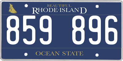 RI license plate 859896
