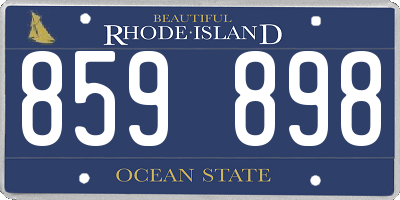 RI license plate 859898