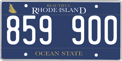 RI license plate 859900