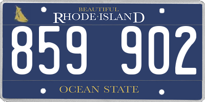 RI license plate 859902