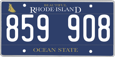 RI license plate 859908