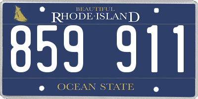 RI license plate 859911
