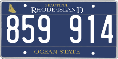 RI license plate 859914
