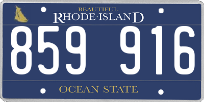 RI license plate 859916