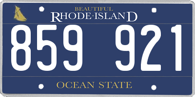 RI license plate 859921