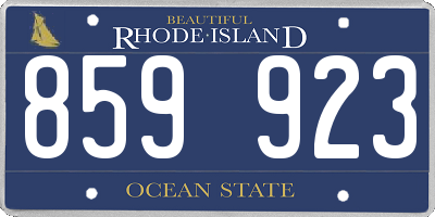 RI license plate 859923