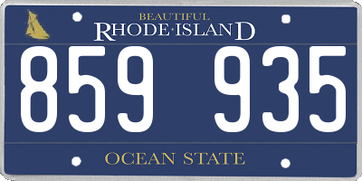 RI license plate 859935