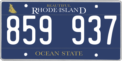 RI license plate 859937