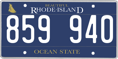 RI license plate 859940