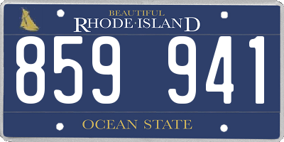 RI license plate 859941