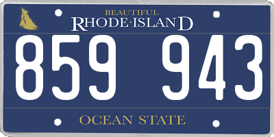 RI license plate 859943