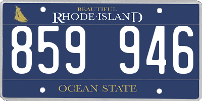 RI license plate 859946