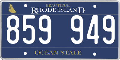 RI license plate 859949
