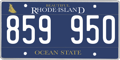 RI license plate 859950
