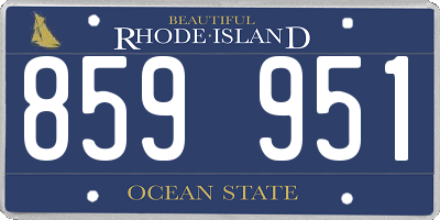 RI license plate 859951