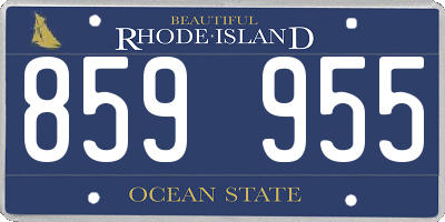 RI license plate 859955