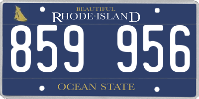 RI license plate 859956