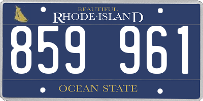 RI license plate 859961