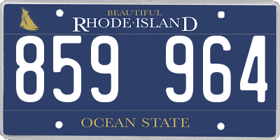 RI license plate 859964